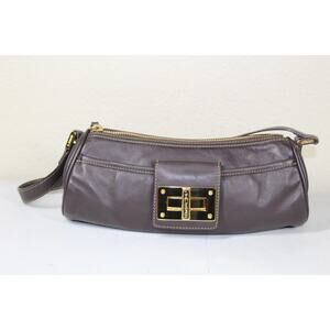 Ralph Lauren Brown Leather Barrel Handbag